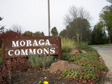 entrance into Moraga Commons Park
