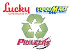 Thumbnail for the headline Athletics joins Lucky and Foodmax for "Red, Black and Green" recycling project